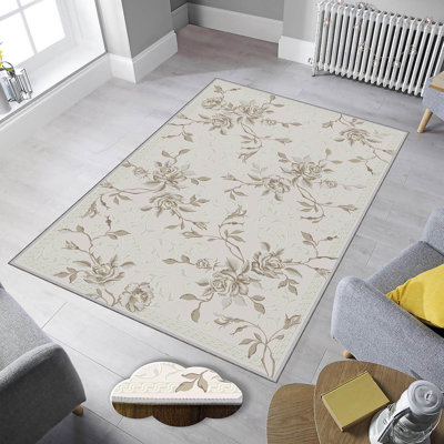 Premium 3D Printed Carpet, 4.6 x 7.2 Feet, 1% Polyester, .3 Inches Pile Height | Antibacterial, Non-Slip Underside, Machine Washable | Perfect for Living Room, Bedroom, and Kids' Play Areas, Durable & Stylish