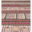 Tapis ivoire / rose / noir en laine noué à la main style rétro du 20e siècle 6 pi 2 po x 9 pi 10 po Vintage