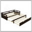 Lit de jour extensible avec couchette, lit de jour en bois pour une utilisation compacte et polyvalente dans n'importe quelle maison-805255165
