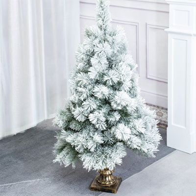 4FT Flocked Artificial Christmas Tree