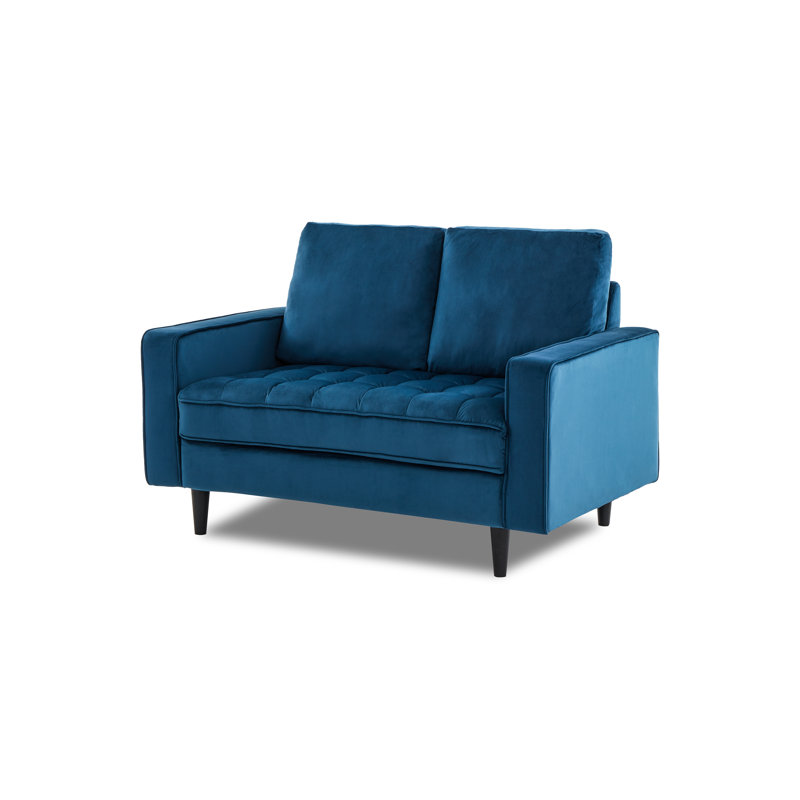 Arngerus Velvet Loveseat, Blue