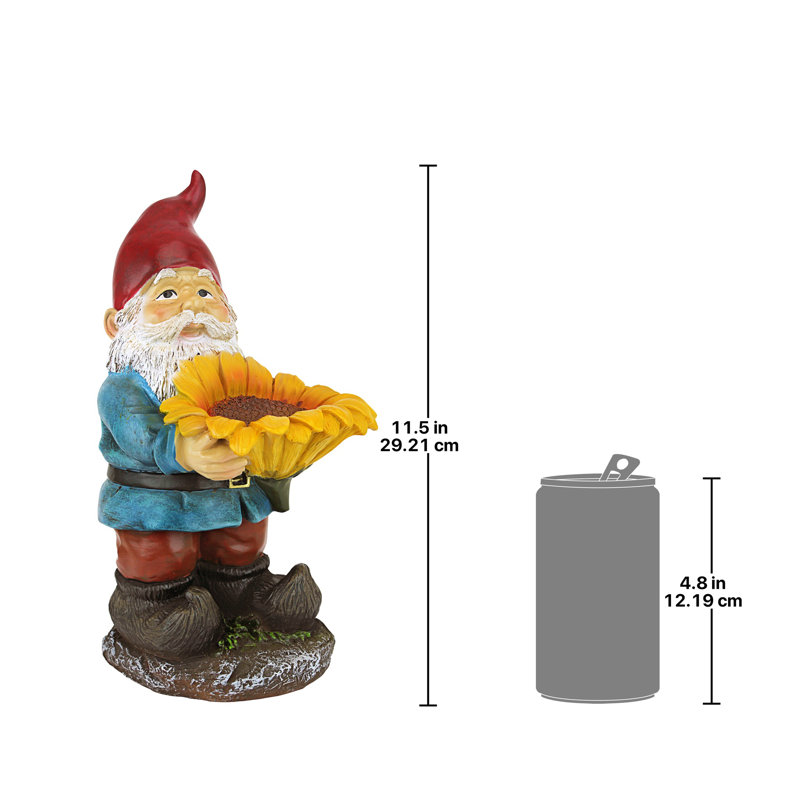 Sunflower Sammy Gnome Statue