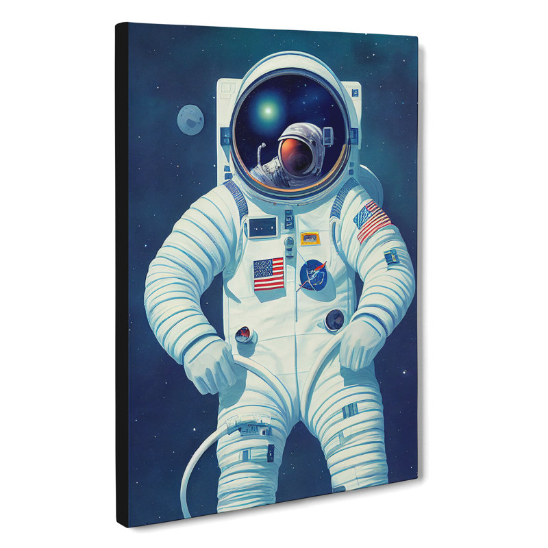 Astronaut In Space No.1 - Wrapped Canvas, 76cm H x 50cm W x 3cm D
