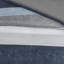 Édredon à rayures et drap pour la vie moderne - Literie complète confortable avec motif gris bleu marine