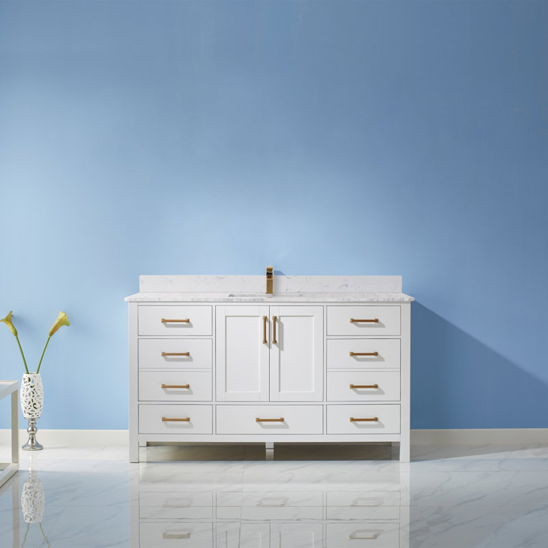Ensemble de meuble-lavabo simple 60 po Ryland, Blanc