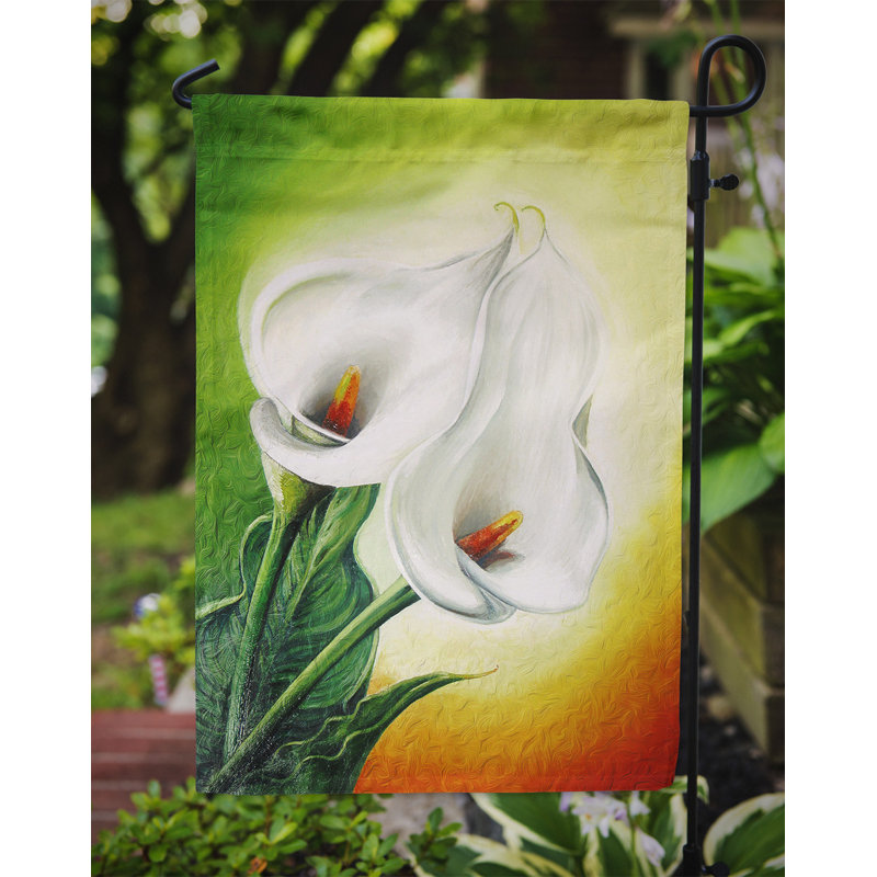 Drapeau de jardin 2 côtés lilies par sinead jones, H 15 po x l 11 po