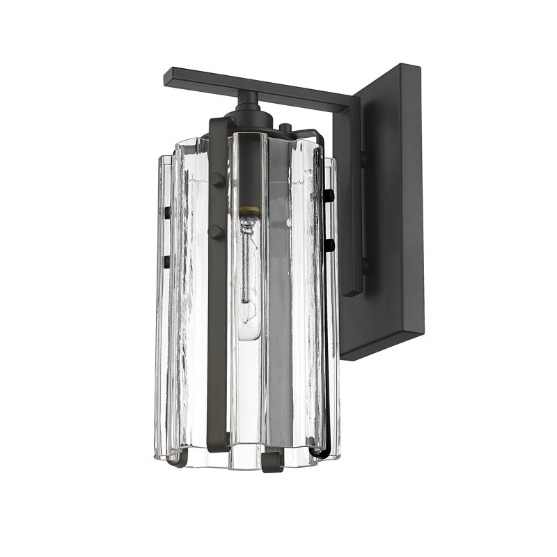Flush Mounted Sconce, Matte Black