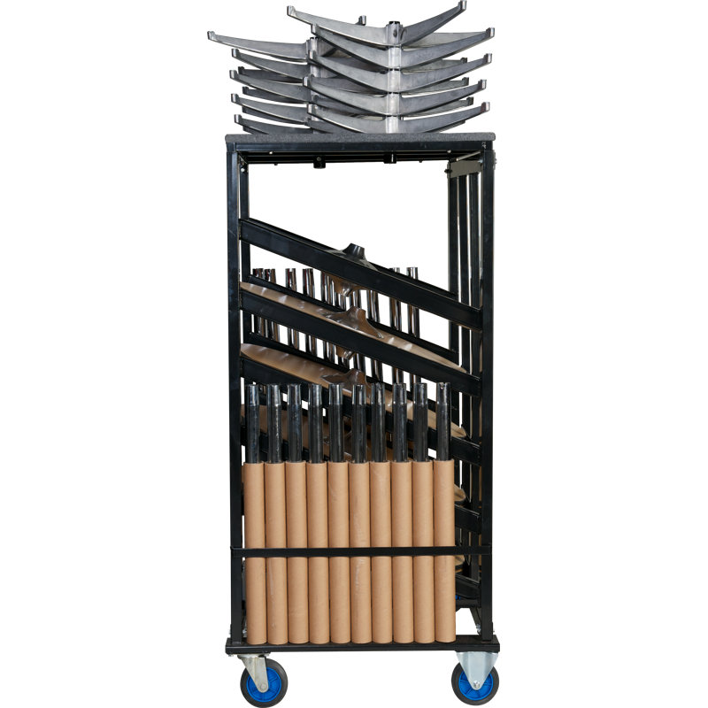 Black Steel 76" High Capacity Cocktail Table Dolly