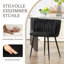 Bargeron 50cm H Velvet Upholstered Metal Side Chair-1941344320