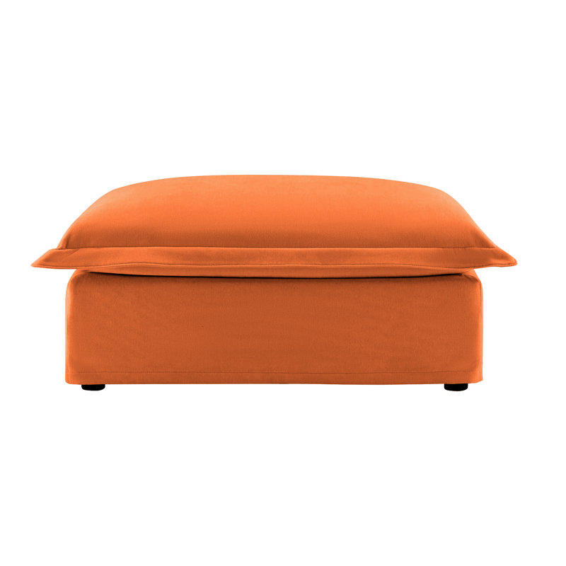 Orange avec sièges profonds, rembourrage, housses amovibles et coussins confortables au design élégant, chenille respirante, coussins à haut dossier, fabrication