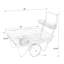 Chariot utilitaire de jardin robuste avec de grandes roues - capacité de 330 lb pour les outils et les fournitures de jardinage