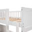 Lit superposé simple blanc avec mezzanine et tiroirs de rangement - et chambre à coucher avec compartiments pratiques-118036348