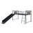 Tisbury Twin Loft Bed with Slide In Sandy Black