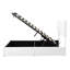 Lit plateforme tapissier avec système de rangement hydraulique