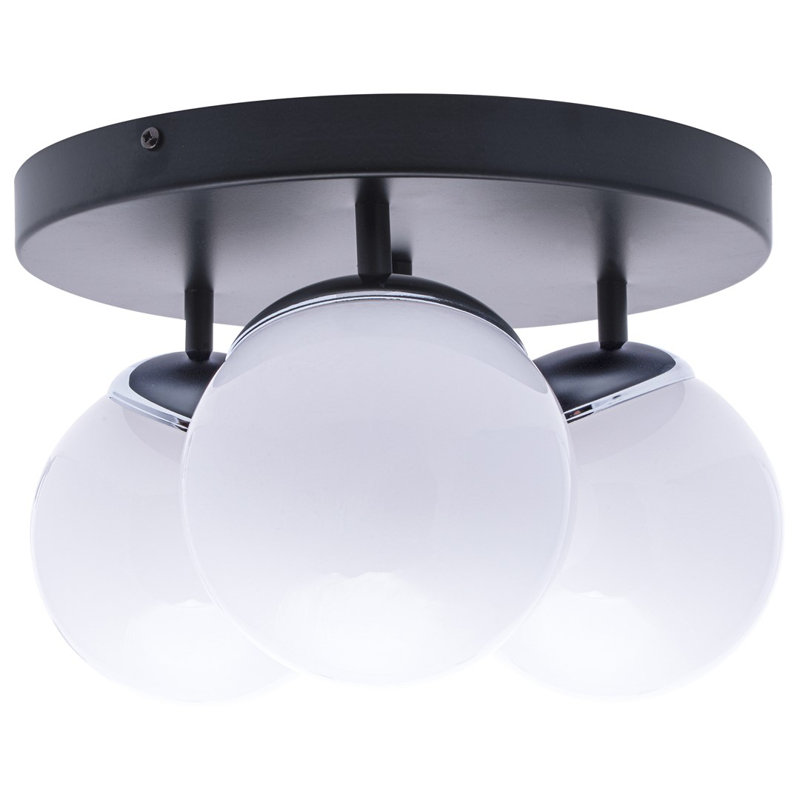 Nolin Semi Flush Mount, Black/Silver