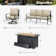 Tapasi 5 - Person Patio Conversation Set with Swivel Lounge Chairs &  Firepit Table