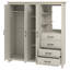 Limestone 3-Door Combi Fitment Wardrobe-106268634