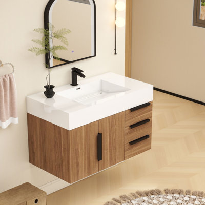 Meuble-lavabo mural simple l 36 po x P 20 po x H 22 po