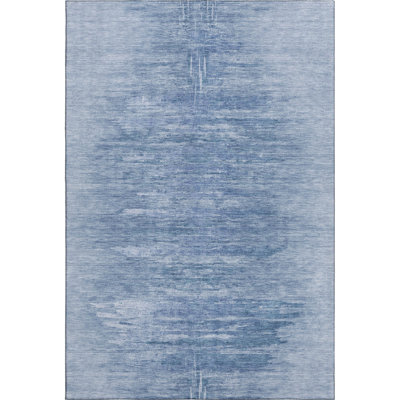 Premium Machine Washable Prisco Blue Rug