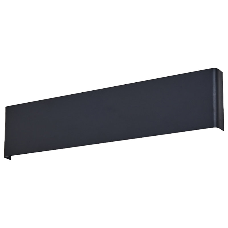 Applique murale longue linéaire encastrée Foline, Noir, noir, noir, noir, 5,5 po x 46 po x 1,3 po