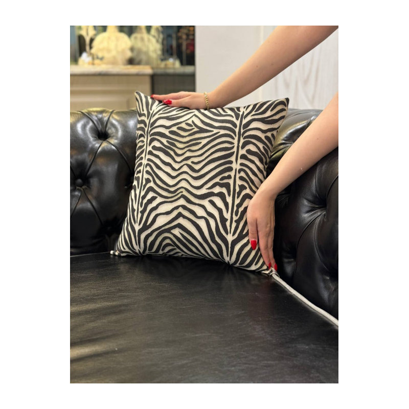 Turkish Fine Silk Style Pillow in Light Pink/Beige/Black/Yellow, White/Red/Olive, 16" H x 16" W