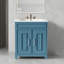 Ensemble de meuble-lavabo autoportant 30 po avec lavabo en céramique, tablette de rangement