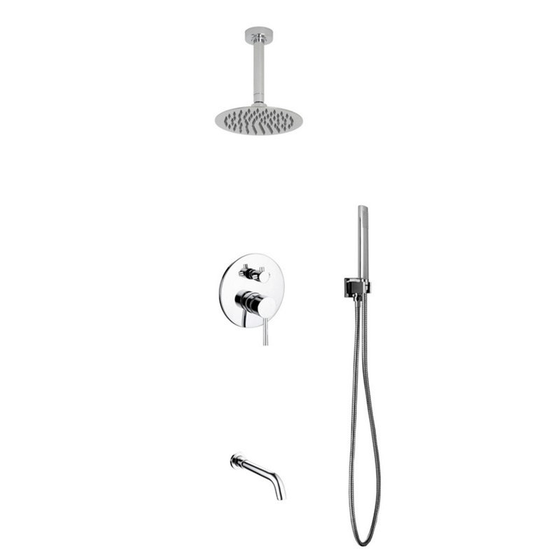 Aqua Rondo Complete Shower System with Rough-in Valve