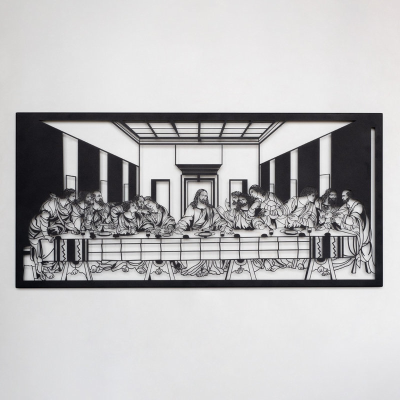 Accessoire mural décoratif en métal, 100% acier, finition noire, 18,1 po x 37,4 po | Épaisseur: 0,05 pouce | Décoration durable et élégante pour le salon, la chambre à coucher, le bureau | Léger à 6,6 lb, parfait pour tout espace