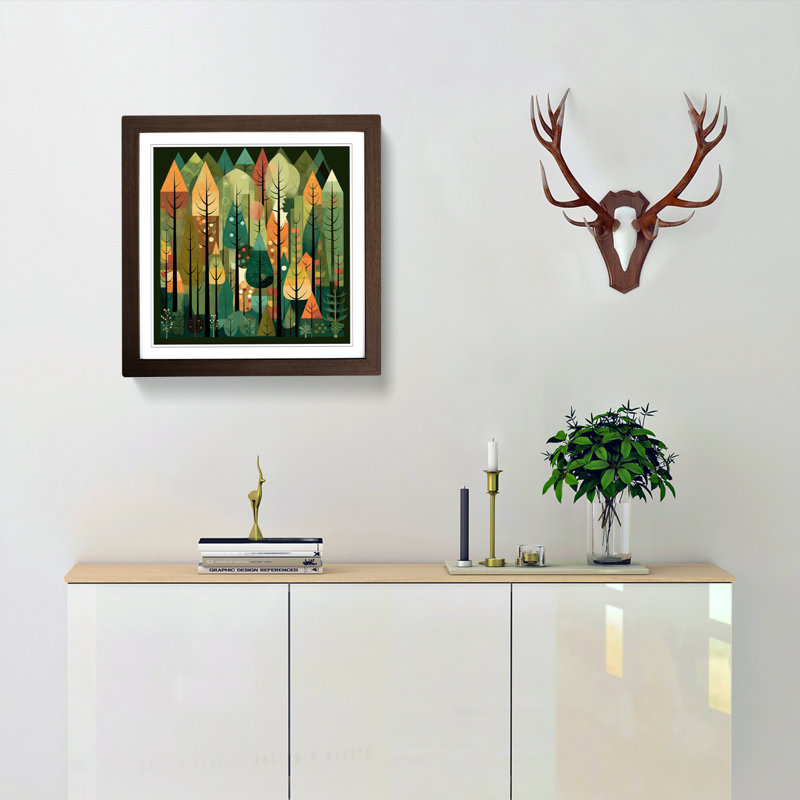 Single Picture Frame Print on Wood, Walnut