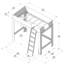 Lit mezzanine simple en bois massif Ambur-623609822