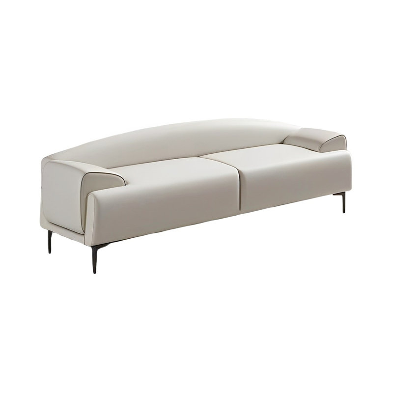 Banc rembourré Sile, Blanc cassé, H 21,65 po x l 70,86 po x P 19,68 po
