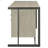 Whitewashed Grey And Gunmetal Sled Base Office Desk