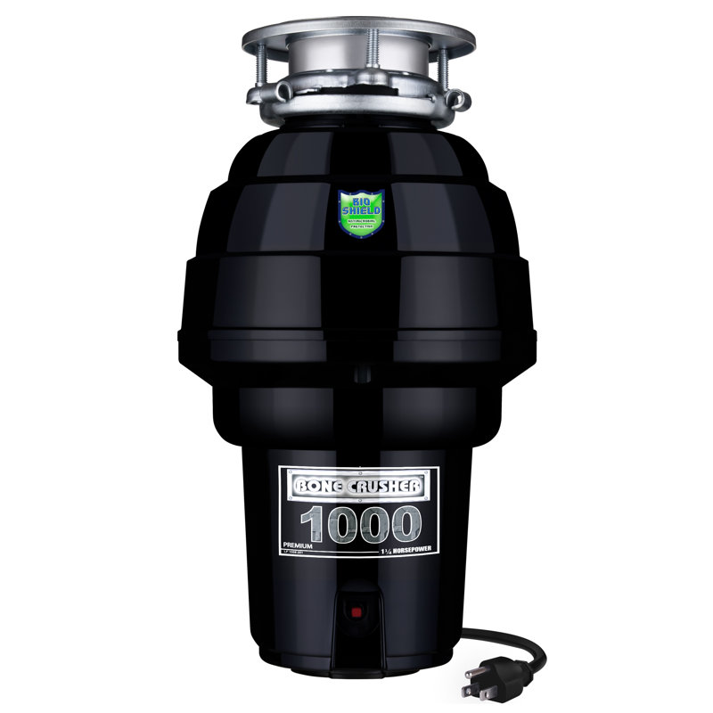 Bonecrusher 1.25 HP Corded Garbage Disposal with Sound Insulation and Accessories