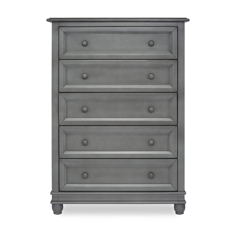 commode 5 tiroirs  Hampton, Gris orage