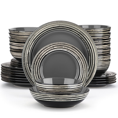 Fabia 32 Piece Stoneware Dinnerware Set - Service for 8