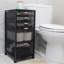 Chariot de rangement polyvalent avec tiroirs Mind Reader, organisateur de bureau, chariot utilitaire, filet métallique, noir