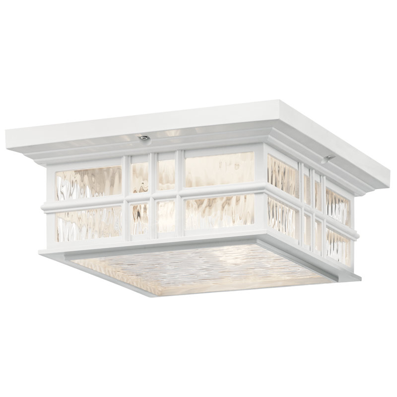 Plafonnier encastré d'extérieur 2 lumières Beacon, Blanc