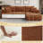 108" Chenille Compression Sectional Sofa with Chaise,Tufted Seat, No Assembly-444880990-444880986