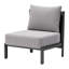 Chaise d'appoint 28 po en tissu gris