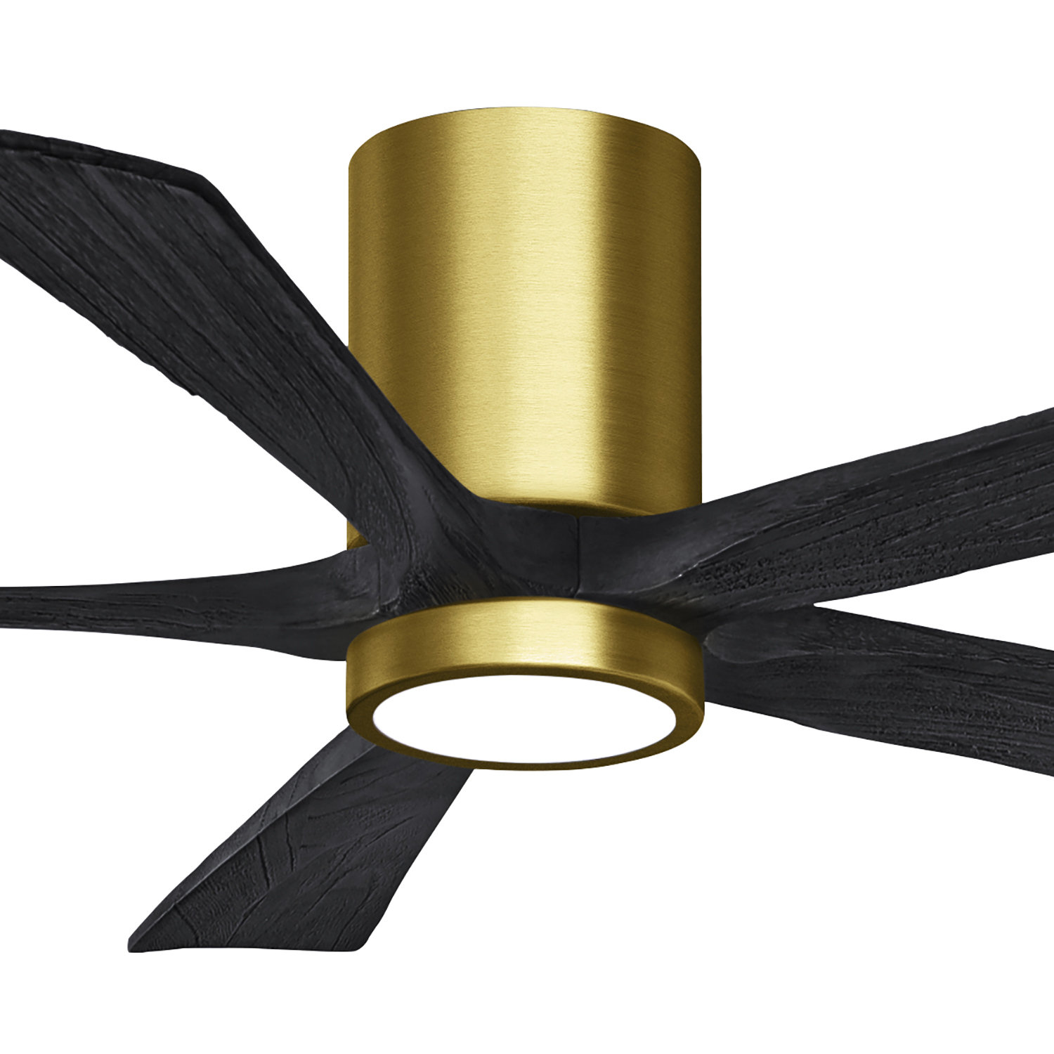 Irene Ceiling Fan with LED Light Kit, Brushed Brass, 52", Matte Black