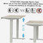 Bureau pour travailler debout électrique à hauteur réglable de 63 po x 30 po, bureau pour travailler debout et debout avec planche de jonction (bureau en chêne et blanc + structure blanche à moteur simple)-1212070595-1212070597