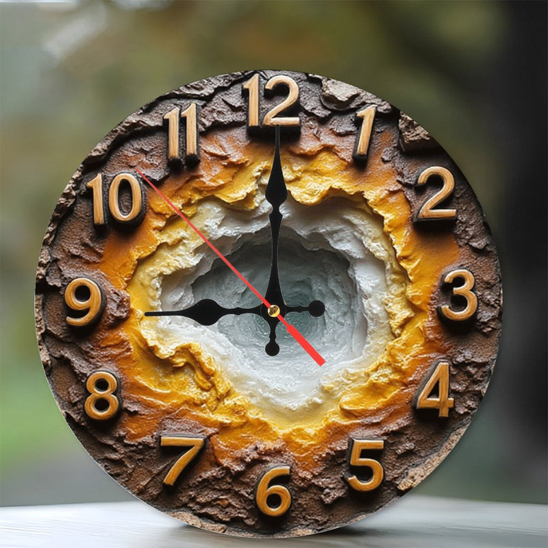 Horloge murale unique en résine Vortex