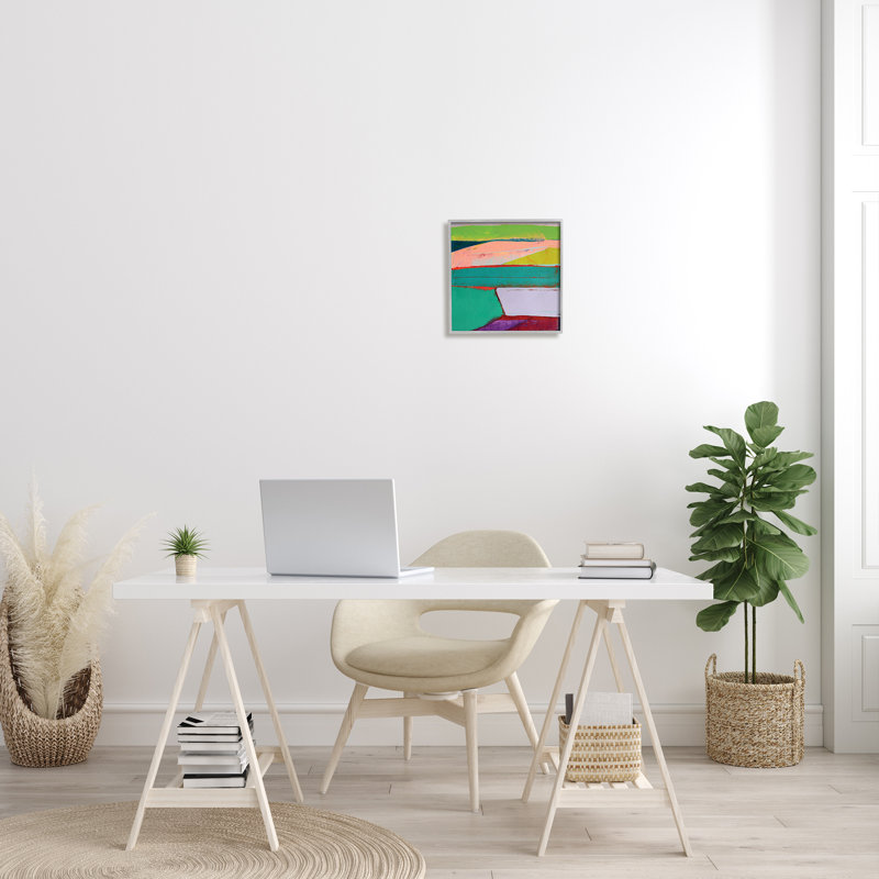Radiant abstrait - peinture sur toile, Estampe numérique Farmhouse, H 12 po x l 12 po x P 1,5 po