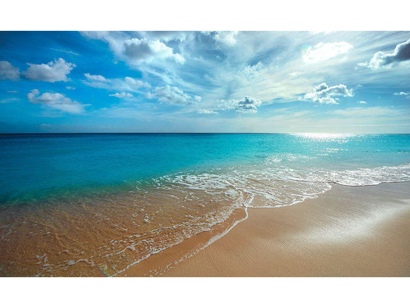 Art sur toile tendue par Davis, Lizzy Gallery, Turquoise Tranquility, H 30 po x l 48 po