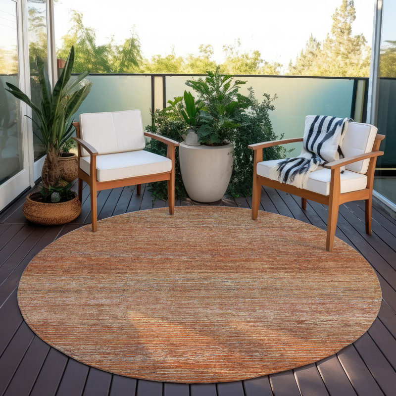 Tapis lavable intérieur / extérieur orange Suma , 2'3" x 7'6"
