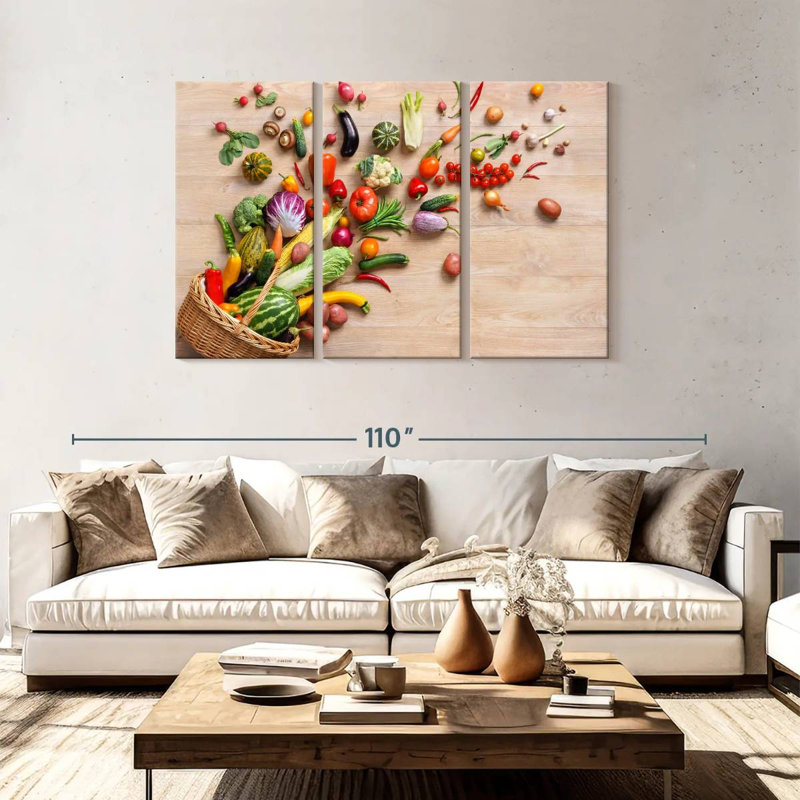 Yarlin Fresh Vegetables, 48" H x 74" W
