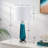 25.2" Gradient Blue Touch Control Table Lamp with USB and Bulb Included