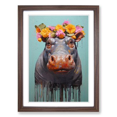 Hippo Contemporary - Framed Print