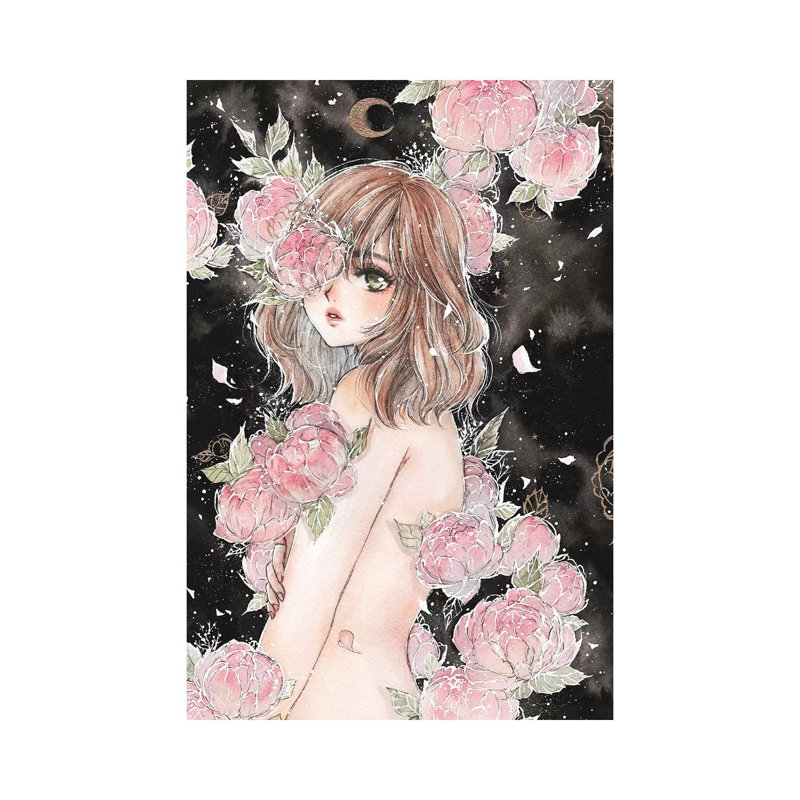 Twilight's Bloom by Cherriuki - Wrapped Canvas Gallery-Wrapped Canvas Giclée, 20.32 cm H x 30.48 cm W