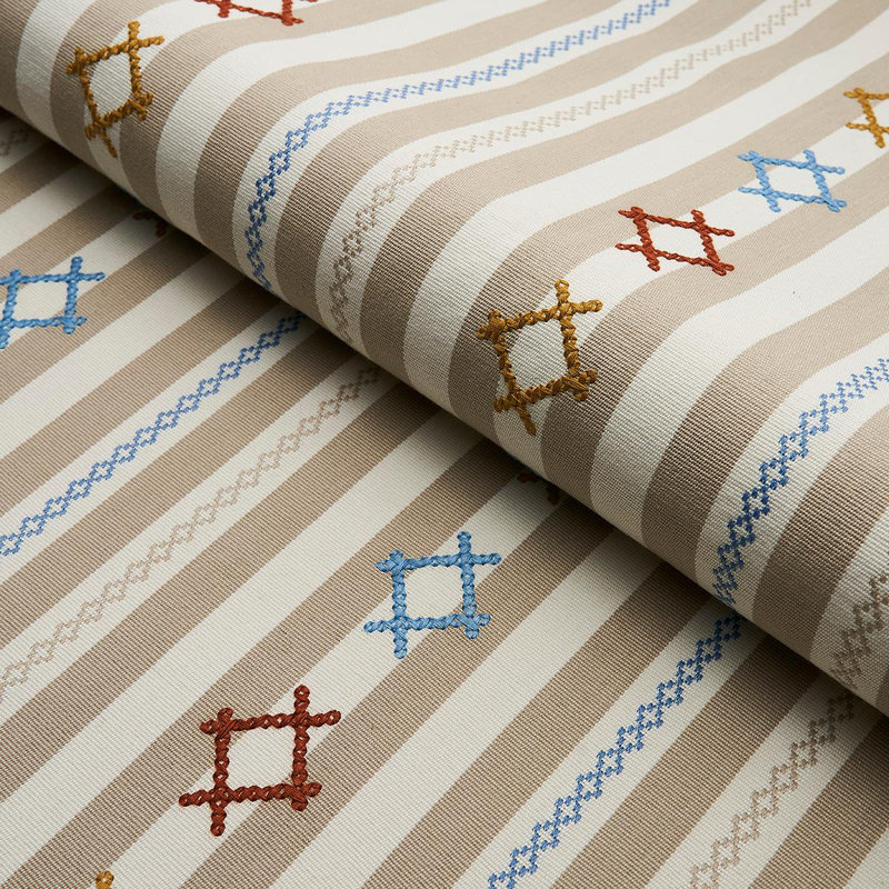Tissu à rayures Rhodes, Neutre